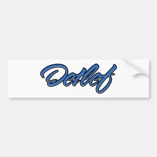 Detlef Name blue Aufkleber Sticker Autoaufkleber (Voorkant)