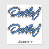Detlef Name blue Aufkleber Sticker Stickerset (Vel)
