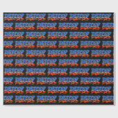 Detlev Vorname Name Graffiti blue orange Cadeaupapier (Vlak)