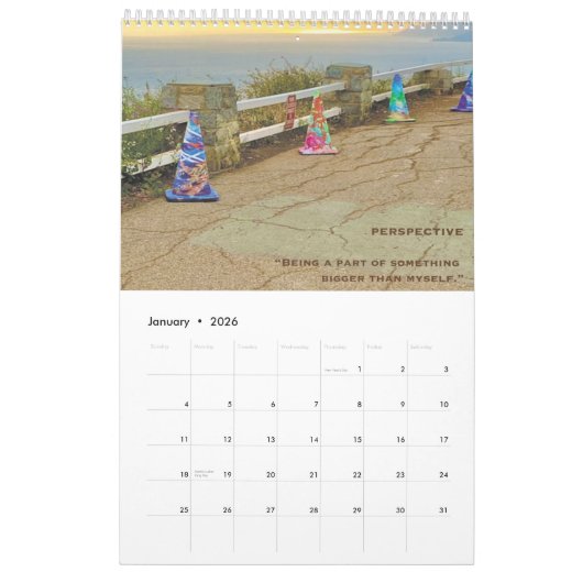 DETOUR 2023 Agenda van kunst en dankbaarheid Kalender (Jan 2026)