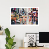 "Detour" Pelican in het Poster van de Waterverf va (Thuiskantoor)