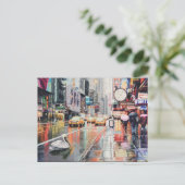 "Detour" Pelican in New York Waterverf Briefkaart (Staand voorkant)