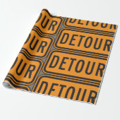 Detour Road Sign Cadeaupapier (Uitgerold)