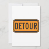 Detour Road Sign Kaart (Voorkant)