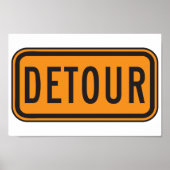 Detour Road Sign Poster (Voorkant)