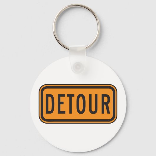 Detour Road Sign Sleutelhanger (Voorkant)