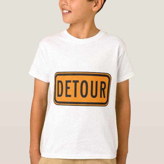 Detour Road Sign T-shirt (Voorkant)
