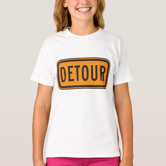 Detour Road Sign T-shirt (Voorkant)