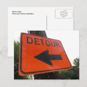 Detour Sign Briefkaart (Voorkant / Achterkant)