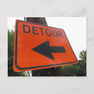 Detour Sign Briefkaart