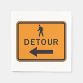 Detour Sign Paper Napkins Servet (Voorkant)