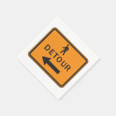 Detour Sign Paper Napkins Servet (Hoek)
