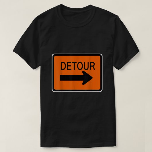 Detour Sign Simple Halloween-kostuum T-shirt (Design voorkant)