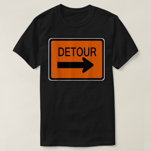 Detour Sign Simple Halloween-kostuum T-shirt (Design voorkant)