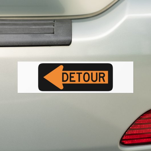 Detour Street Sign Bumpersticker (Op auto)
