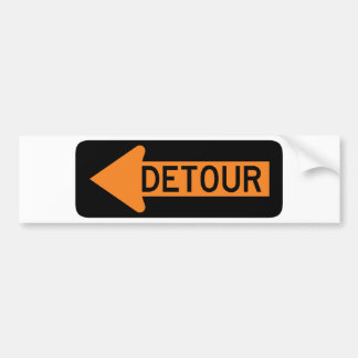 Detour Street Sign Bumpersticker