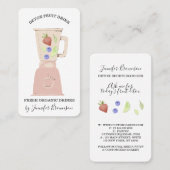 Detox Fresh Fruits Drink Blender Visitekaartje (Voorkant / Achterkant)