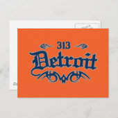 Detroit 313 briefkaart (Voorkant / Achterkant)