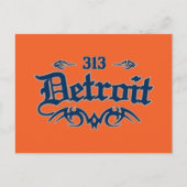 Detroit 313 briefkaart (Voorkant)
