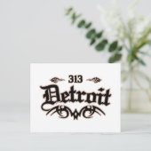 Detroit 313 briefkaart (Staand voorkant)