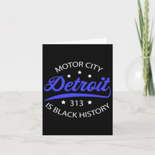 Detroit 313 Motor City Black Geschiedenis Maand Kaart