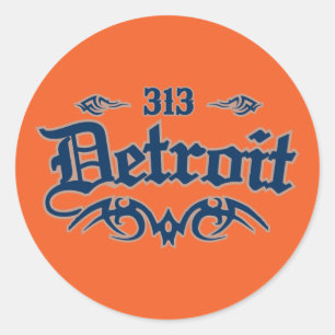 Detroit 313 ronde sticker