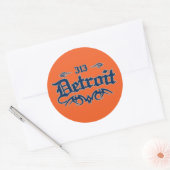 Detroit 313 ronde sticker (Envelop)