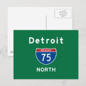 Detroit 75 briefkaart (Voorkant / Achterkant)