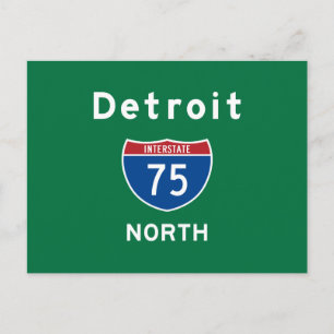 Detroit 75 briefkaart