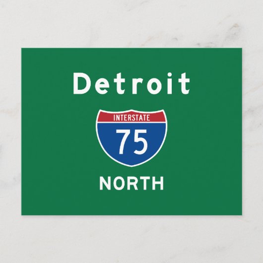 Detroit 75 briefkaart (Voorkant)