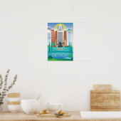 Detroit-afdruk Poster (Keuken)