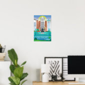 Detroit-afdruk Poster (Thuiskantoor)