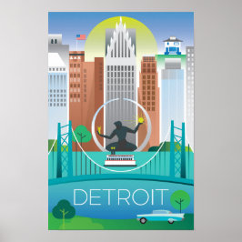 Detroit-afdruk Poster