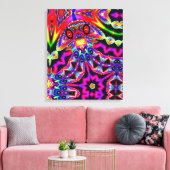 Detroit-agent slaat twee mannen af canvas afdruk (Insitu (Woonkamer))