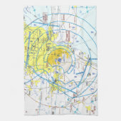 Detroit Airport Flyway Chart Theedoek (Verticaal)