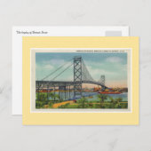  Detroit Ambassadeorbrug Windsor Canada Briefkaart (Voorkant / Achterkant)