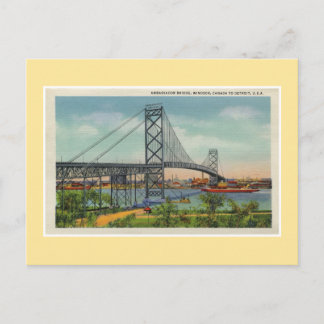 Detroit Ambassadeorbrug Windsor Canada Briefkaart
