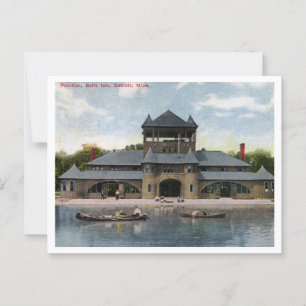 Detroit, Belle Isle, Paviljoen, 1910 Uitzicht Briefkaart