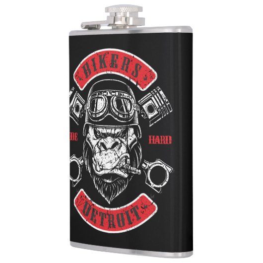 Detroit Biker Motorrad Chopper Gorilla Heupfles (Links)