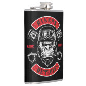 Detroit Biker Motorrad Chopper Gorilla Heupfles (Rechts)