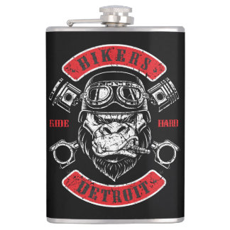 Detroit Biker Motorrad Chopper Gorilla Heupfles