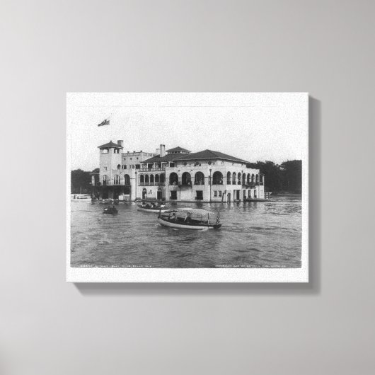 Detroit Boat Club, Belle Isle 1905 Canvas Afdruk (Voorkant)