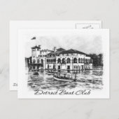 Detroit Boat Club Briefkaart (Voorkant / Achterkant)