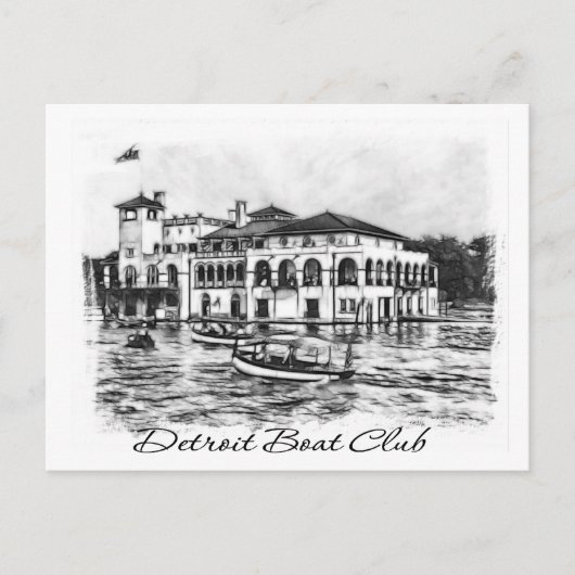 Detroit Boat Club Briefkaart (Voorkant)