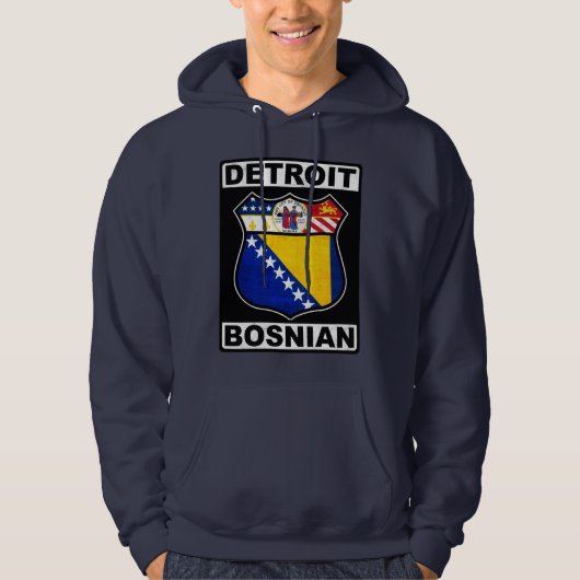 Detroit Bosnian American Design Hoodie (Voorkant)