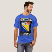 Detroit Bosnian American Design Tee Shirt (Voorkant volledig)