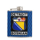 Detroit Bosnian American Hipflask Heupfles (Voorkant)