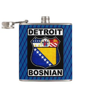 Detroit Bosnian American Hipflask Heupfles