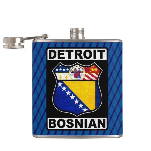 Detroit Bosnian American Hipflask Heupfles (Geopend)