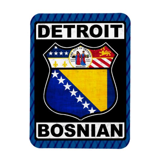 Detroit Bosnian American Magnet Magneet (Verticaal)